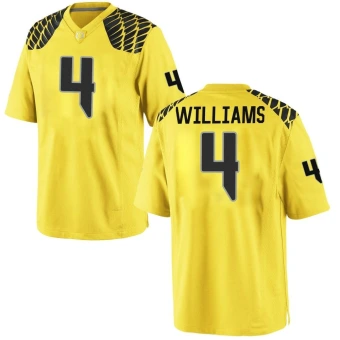 Men's Oregon Ducks Bennett Williams Football Jersey - Game Gold