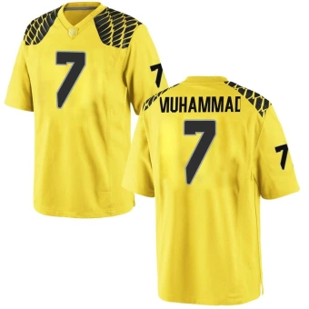 Men's Oregon Ducks Jabbar Muhammad Football Jersey - Game Gold