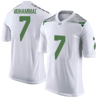 Men's Oregon Ducks Jabbar Muhammad Football Jersey - Limited White