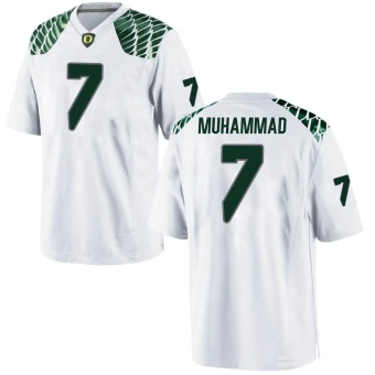 Men's Oregon Ducks Jabbar Muhammad Football Jersey - Replica White