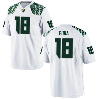 Men's Oregon Ducks Mase Funa Football Jersey - Replica White