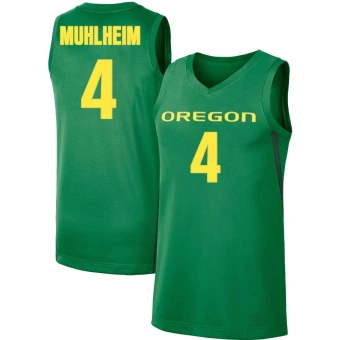 Men's Oregon Ducks Sam Muhlheim Basketball Jersey - Replica Green