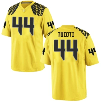 Men's Oregon Ducks Teitum Tuioti Football Jersey - Game Gold