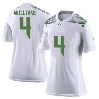 Women's Oregon Ducks Bennett Williams Football Jersey - Limited White