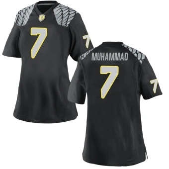 Women's Oregon Ducks Jabbar Muhammad Football Jersey - Game Black