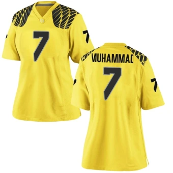 Women's Oregon Ducks Jabbar Muhammad Football Jersey - Game Gold