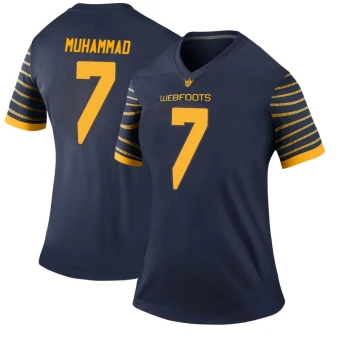 Women's Oregon Ducks Jabbar Muhammad Football Jersey - Legend Navy