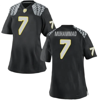 Women's Oregon Ducks Jabbar Muhammad Football Jersey - Replica Black