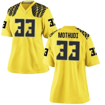 Women's Oregon Ducks Kamar Mothudi Football Jersey - Game Gold