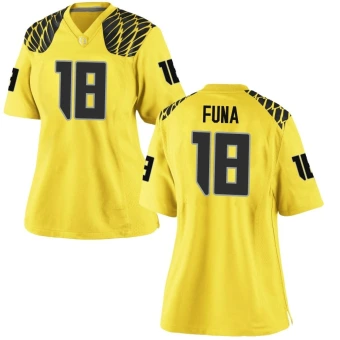 Women's Oregon Ducks Mase Funa Football Jersey - Game Gold