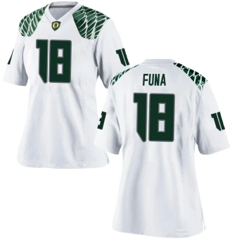 Women's Oregon Ducks Mase Funa Football Jersey - Replica White